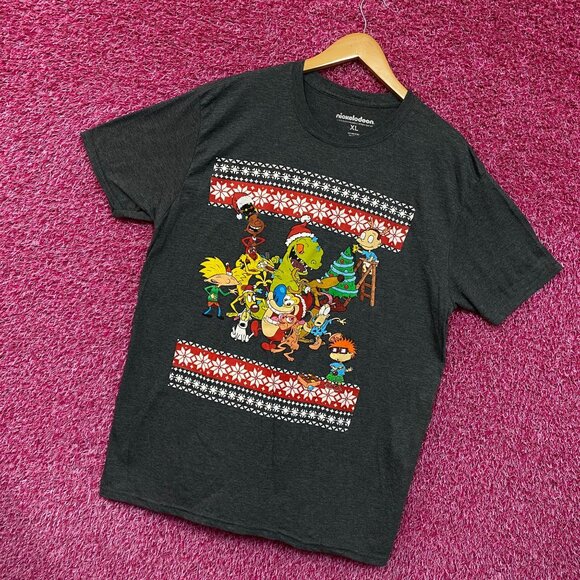 Nickelodeon Christmas Best Of Grey Tshirt size Extra Large - Picture 3 of 4
